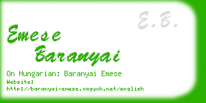 emese baranyai business card
